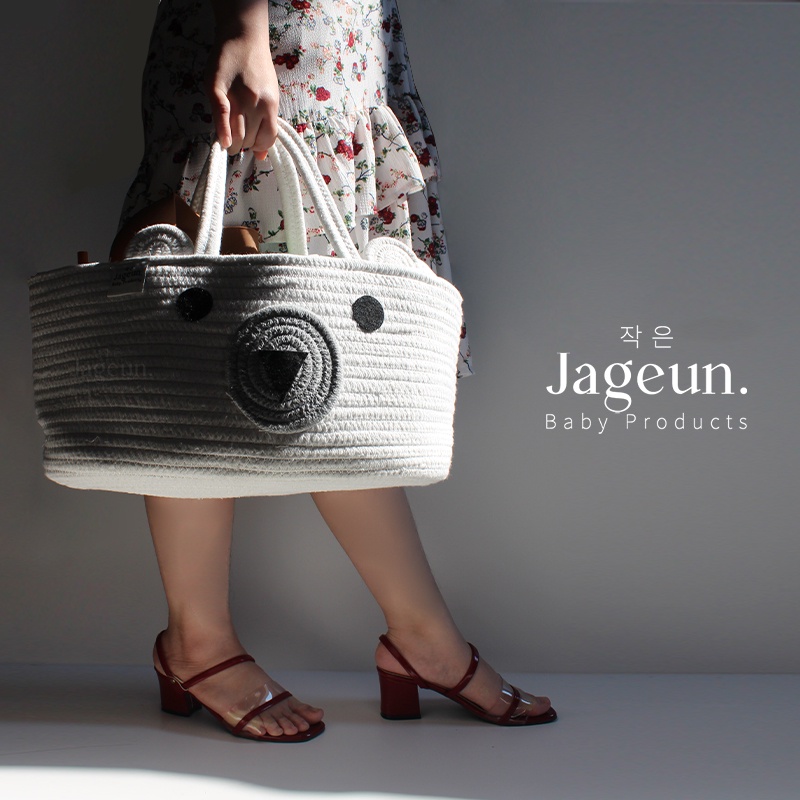 JAGEUN Premium Rope Caddy Diaper Bag | Tas Anyam Popok Peralatan Bayi