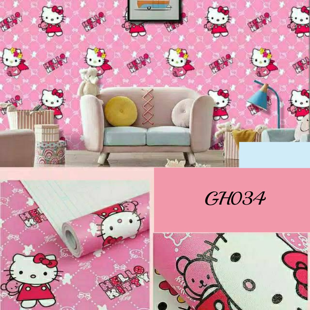 Wallpaper Dinding 3D Berkualitas High Quality Wallsticker Hiasan Sticker Dinding Berserat-GH034