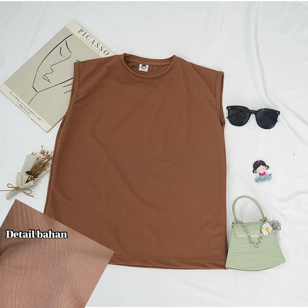 Tq88indonesia Baju Tanktop Wanita / SUGAR APRIL KNIT INNER DALAMAN Cewek / You can see / Ootd