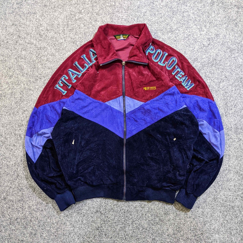 Croco Polo Vintage VTG - Jaket Sport Pria Olahraga Outdoor Second Bekas Original - JX710
