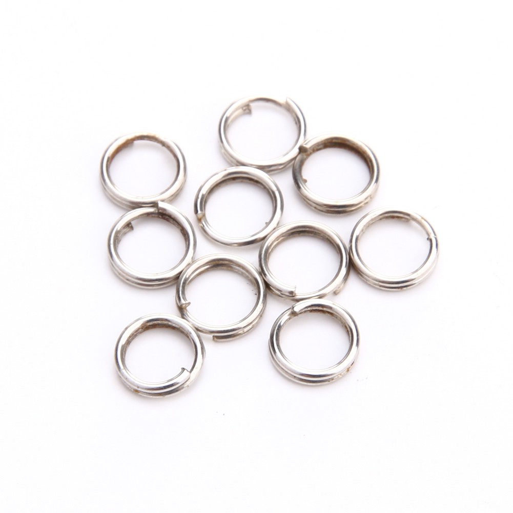 MOJITO 100pcs Fishing Split Rings Accessories Swivel Lure Connector Tackle Barrel #8Y