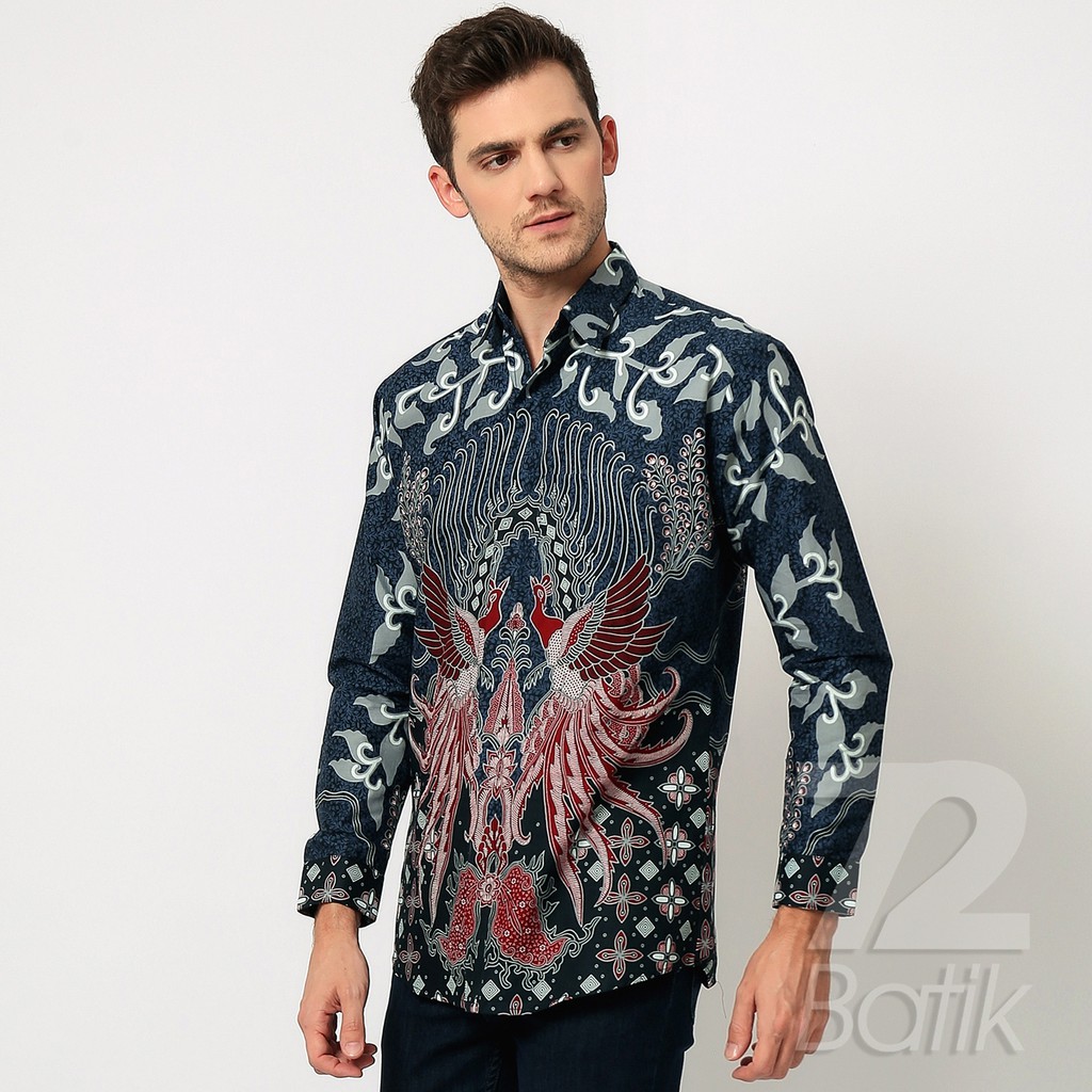 KEMEJA BATIK PRIA Alonso Lengan Pendek Slimfit Premium Biru Dongker Merah Abu 723019 Cap 72 - Baju Kemeja Atasan Pakaian Setelan Batik Pria Cowok Laki Laki Remaja Keluarga Kantor Lengan Pendek Modern Slimfit Slim Fit Premium Kekinian