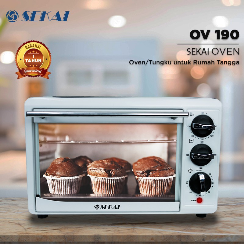 SEKAI OVEN LISTRIK OV 211 OV211 21 LITER LOW WATT GARANSI RESMI  SEKAI