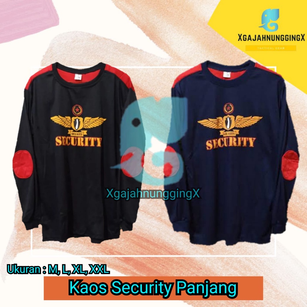 Kaos Satpam Lengan Panjang Model Terbaru Wing Satpam Wings Security Baju Seragam Satpam Security Kea