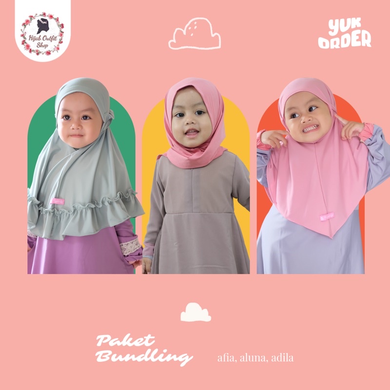 Paket Bergo Ceria Kids / paket bundling bergo anak