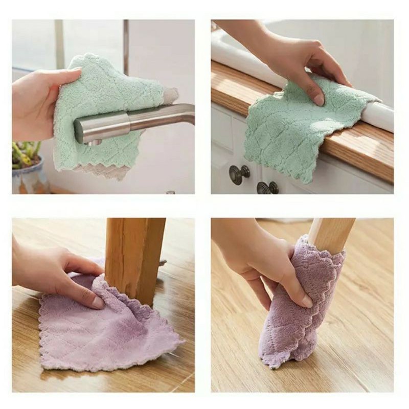 KAIN LAP MICROFIBER SERBA GUNA - SUPER HALUS DAN KERING 21 x 14cm