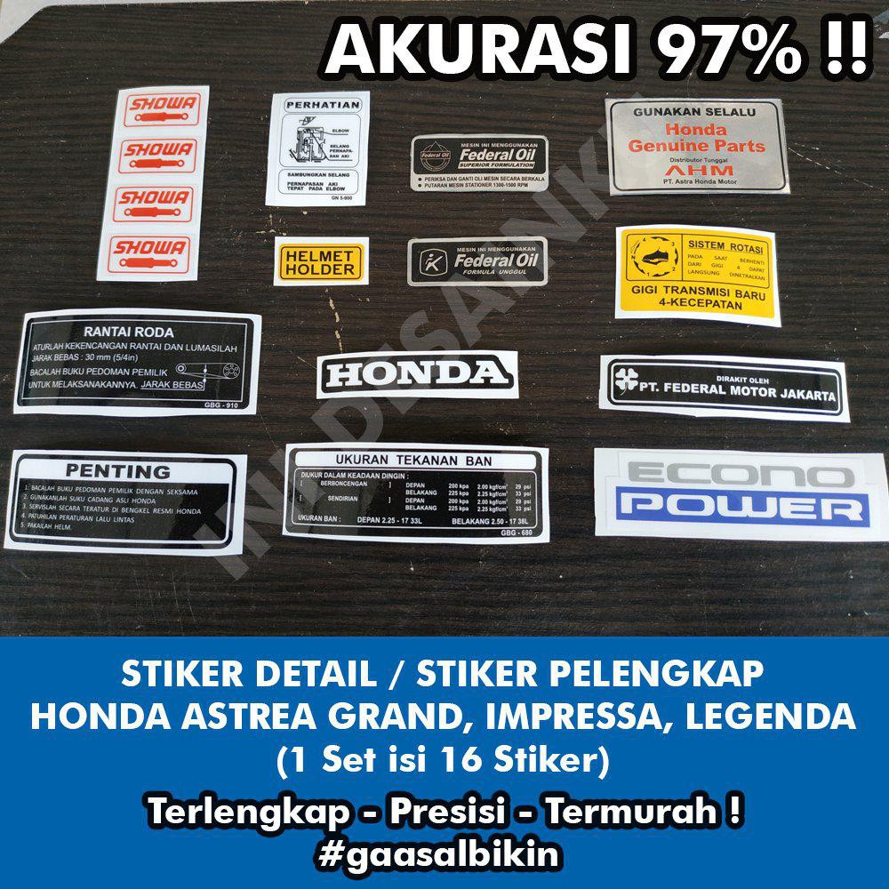 Paling Terlaku Stiker Detail Stiker Pelengkap Astrea Grand Legenda Impressa Terbagus Shopee Indonesia