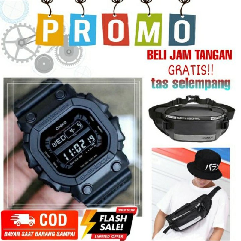 Jam Tangan Pria G Shock Kingkong GX-56 Digital LED Murah Sporty Bisa COD Bonus Tas, Dompet &amp; Baterai