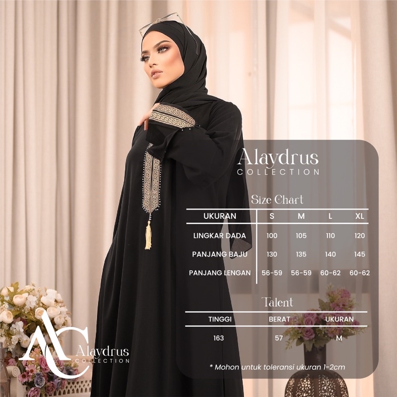 New Abaya Gamis Maxi Dress Arab Saudi Bordir Zephy Turki Umroh Dubai Turkey India Wanita Hitamjo Haidy