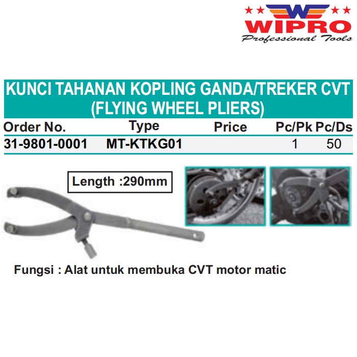 WIPRO MT-KTKG01 Kunci Tahanan Kopling Ganda/Treker CVT Motor Matic