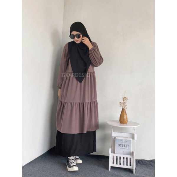 LEA Long Tunik / Midi Dress Wanita