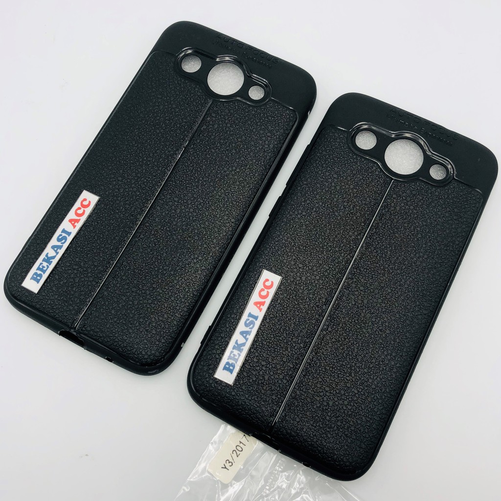 SILIKON HUAWEI Y3 2017 AUTO FOCUS - SOFT CASE Y3 2017 MOTIF KULIT