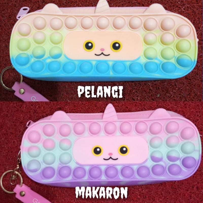 KOTAK PENSIL POP IT KOTAK PENSIL KARAKTER TAS POP IT ANAK POP IT MAINAN ANAK POP IT KOTAK PENSIL POP IT PELANGI DAN MAKARON KOTAK PENSIL LUCU