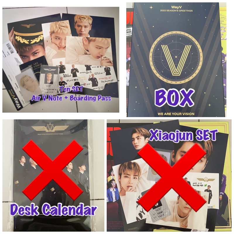 (SALE) READY WayV SG 2022 Season Greeting 2022 Aladdin Kun Ten Winwin Yangyang Hendery Xiaojun Desk 
