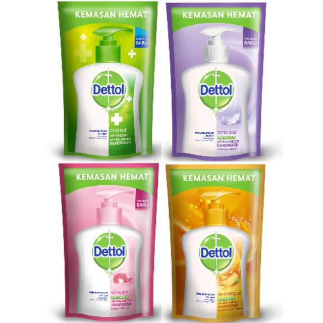 Dettol Handwash / Sabun Cuci Tangan Original / Sensitive / Orange / Skin Care Refill 200ml 200 ml / 