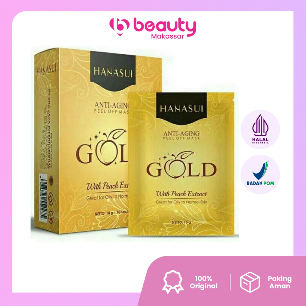 Hanasui Masker Gold 10 gr / masker / masker gold / hanasui