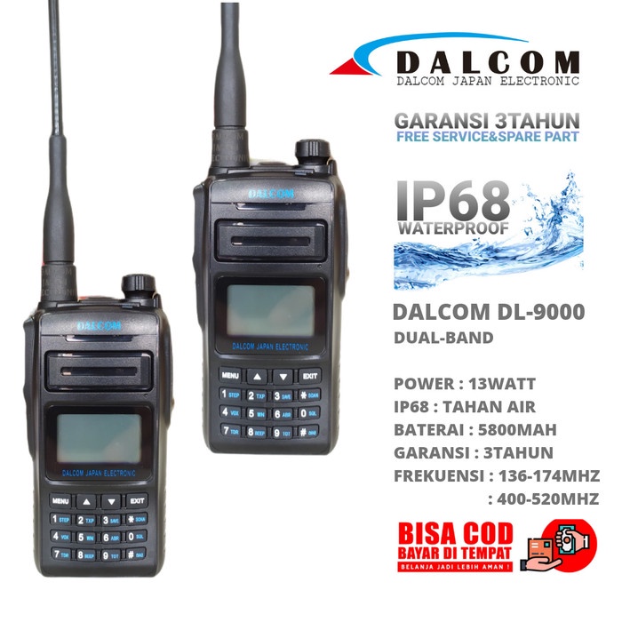 Ht Dalcom Japan Dl-9000 Dual Band Ip68 Waterproof