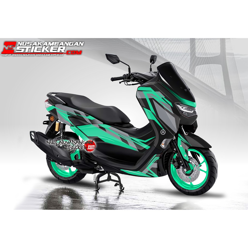 Decal Sticker Yamaha All New N Max 2020 hitam Hijau tosca