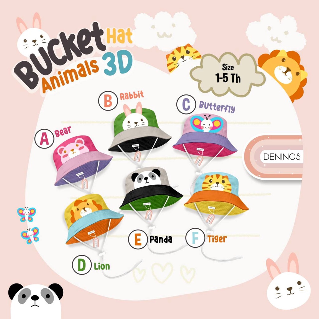 Bucket Hat Animal 3D by Deninos