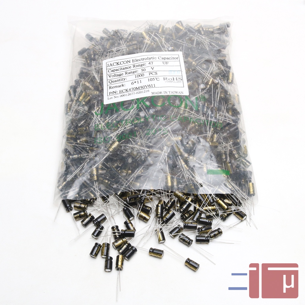 x10 Elco 47uF 50V Jackcon Original Taiwan