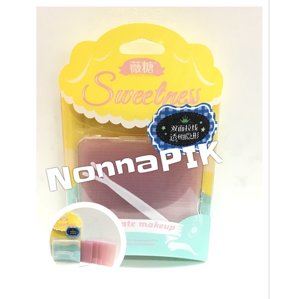 320 buah Eyelid Tape / Scot Fiber Benang Invisible bentuk stick tarik ( FREE CASE + FORK Y )