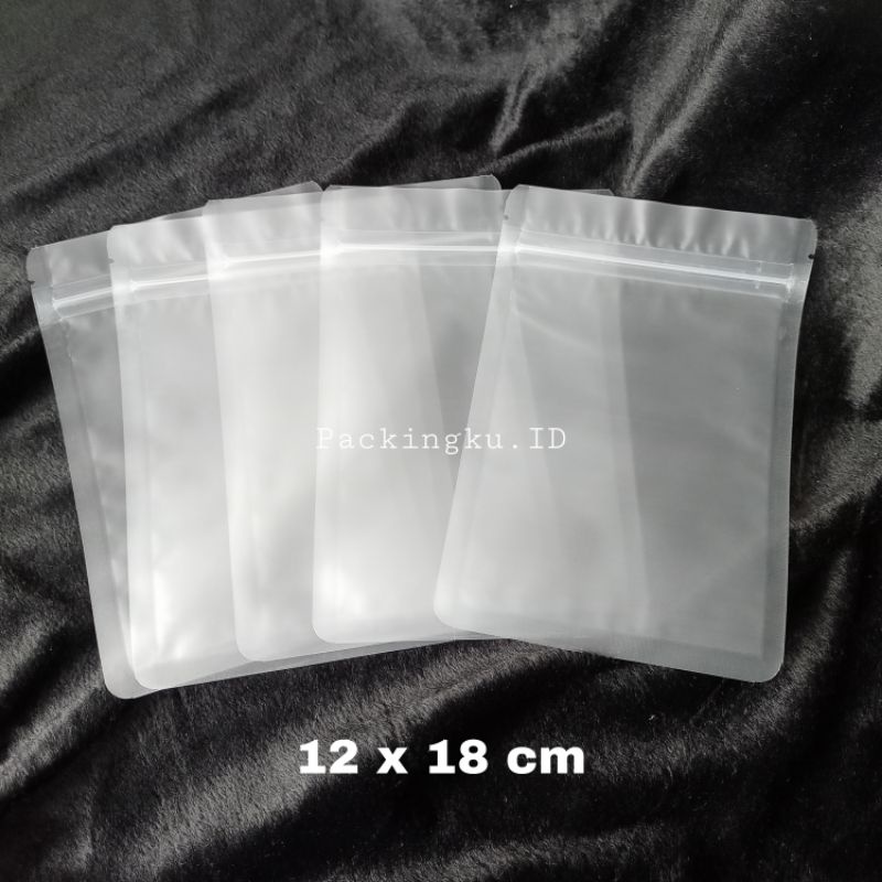 

[1pc] Plastik Klip Buram - 12x18cm - Zipper ziplock pouch sachet - kemasan aksesoris, Snack, bubuk