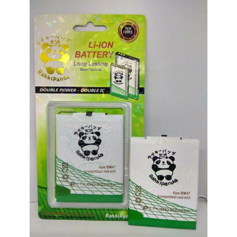Baterai Xiaomi Redmi 3 / 3S / 3PRO / 4X BM-47 Double Power RakkiPanda
