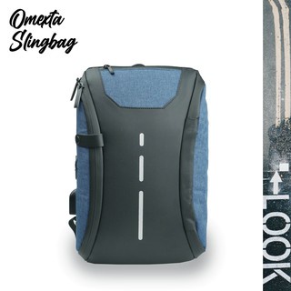 BEST SELLER Tas Selempang Slempang Omexta Waterproof Sling Bag USB &amp; Earphone Hole HIGH QUALITY