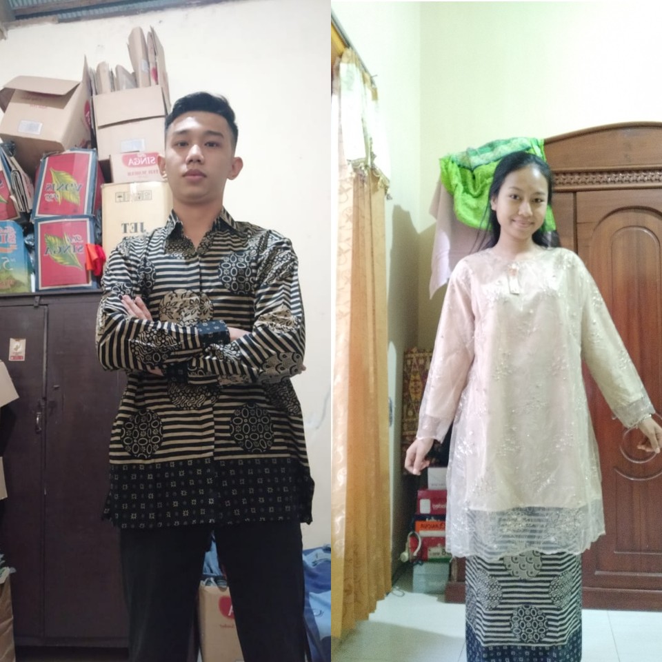 Couple Batik Shofia Brokat Tile Mutiara Original