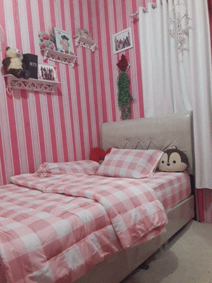 Bedcover Motif Kotak Emily Collection Katun Lokal Elbhe Uk Single| Uk 90x200 |uk 100x200 |uk 120x20