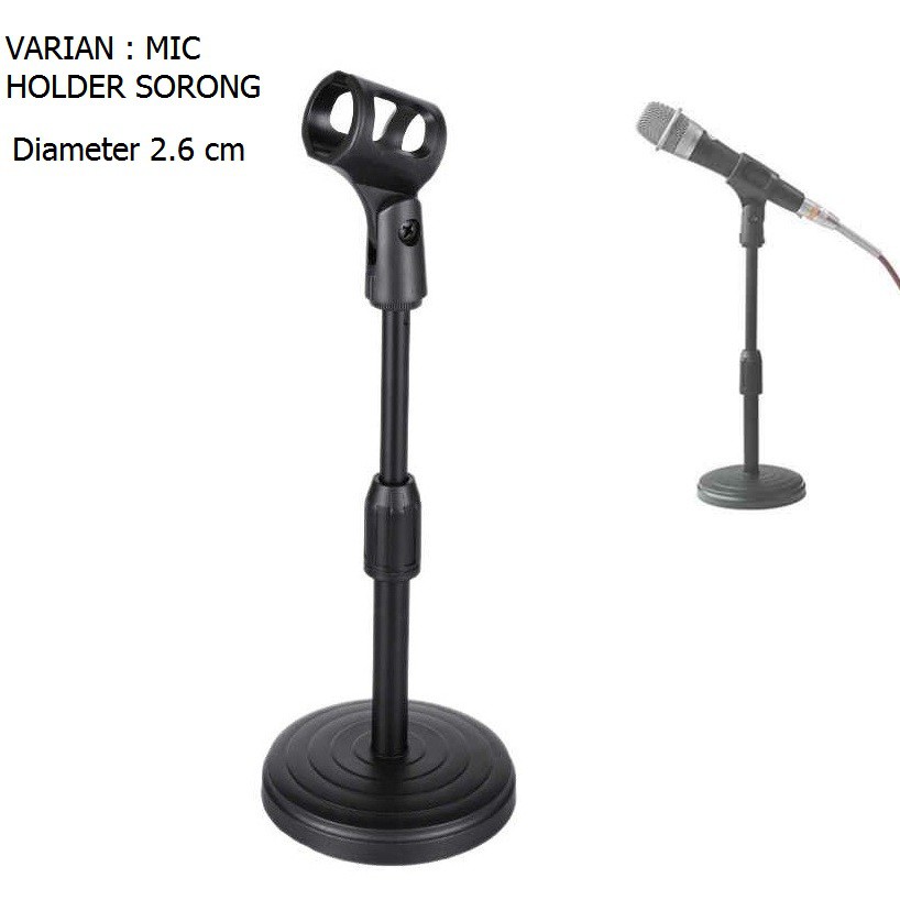 Stand Microphone Podium Meja Desktop Mic Holder 2.6 Podcast Video Zoom