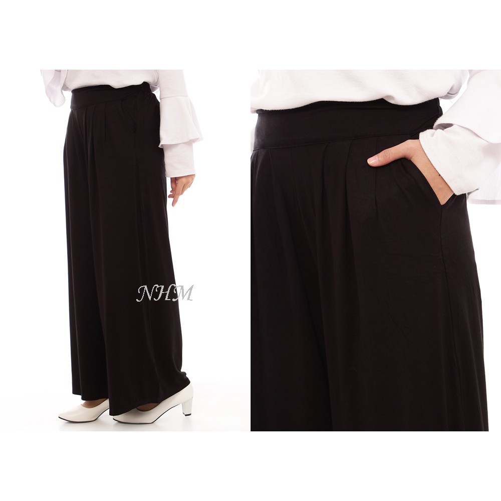 NHM Celana  kulot  panjang spandek  banyak warna Shopee 