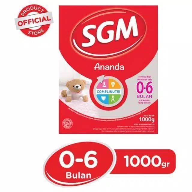 Susu SGM 0-6 bulan 1000 gram / SGM ANANDA 0-6  1000gr