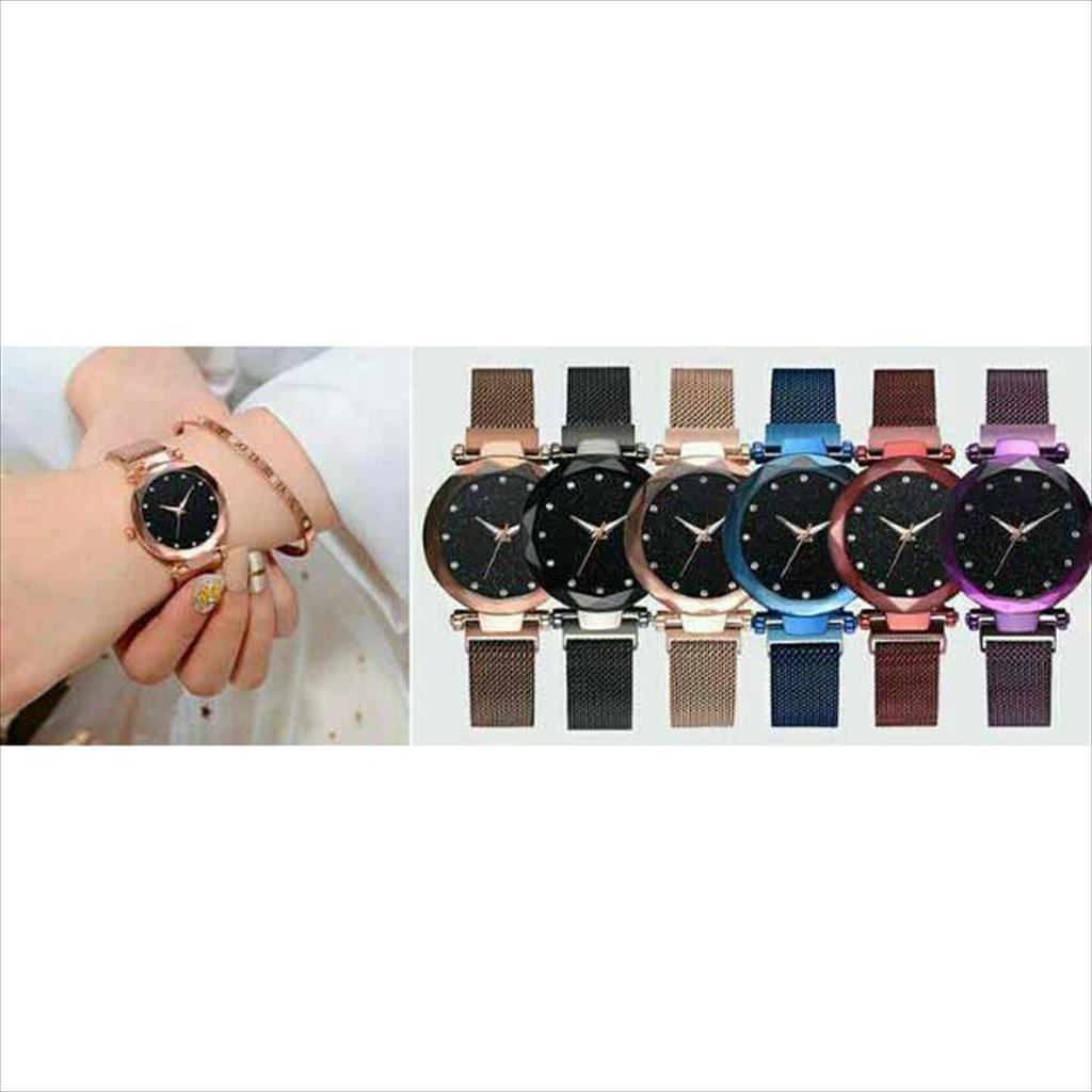 OTS 158 - Jam Tangan Wanita Magnet Pasir Glitter