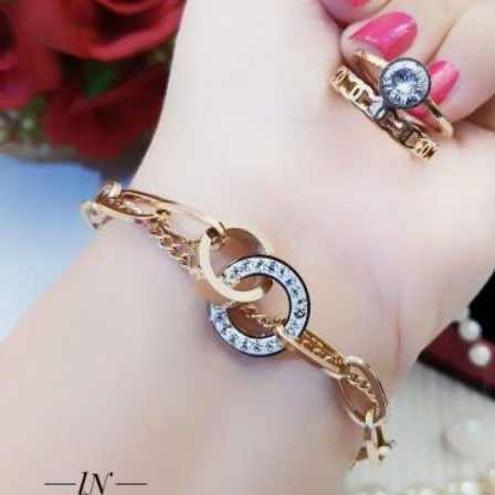 Titanium Set Gelang dan Cincin 772H