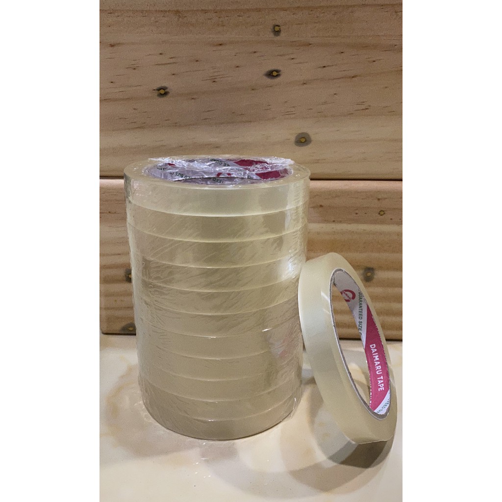 

Solatip bening 1/2 inch Daimaru (Isi 12 roll)