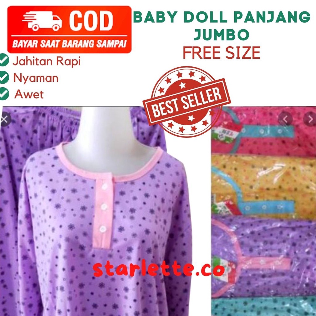 Baby Doll Lengan Panjang /babydoll PP dewasa/babydoll remaja PP/baby Doll