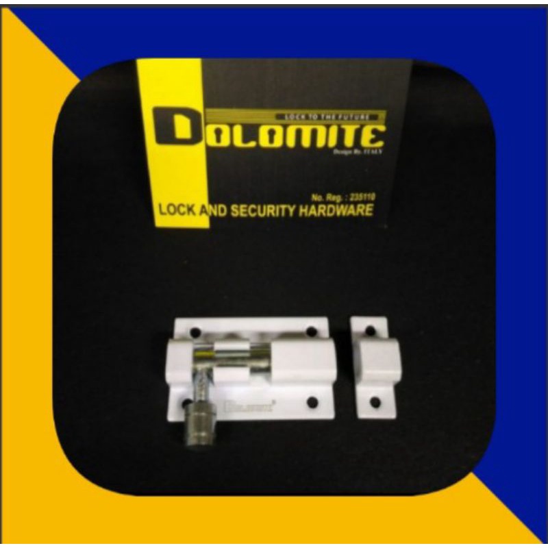 Grendel/slot/bolt Dolomite 2" White/putih GR-2266