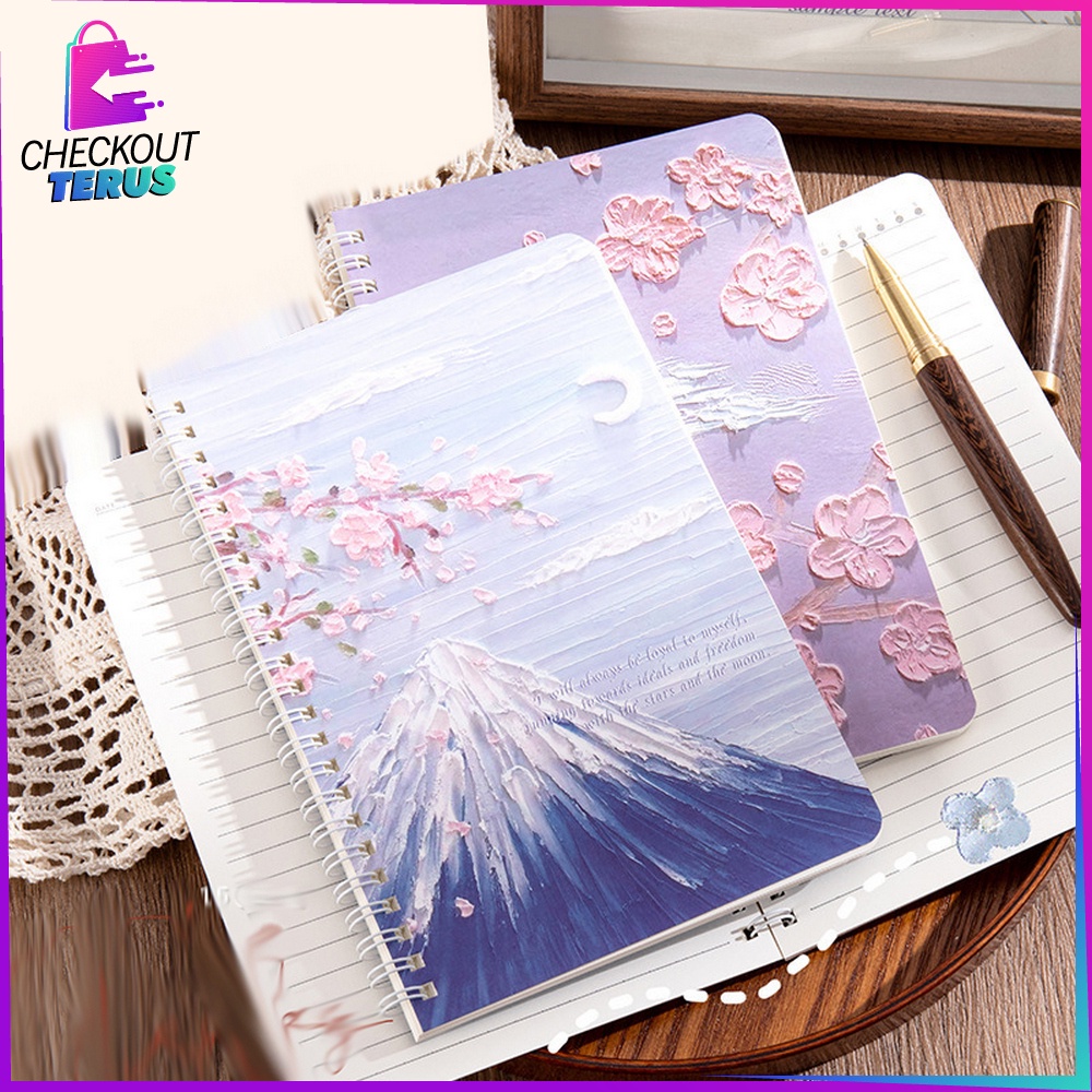 CT A32 Buku Tulis Catatan Notebook Ring A5 Buku Agenda  Notebook Journal Spiral Notebook Aesthetic