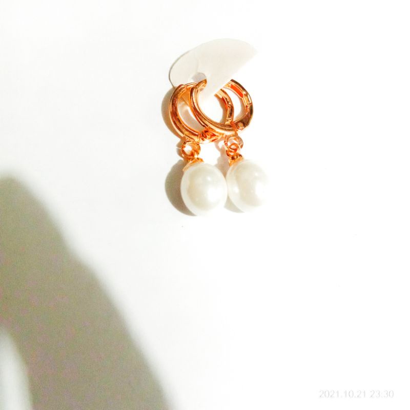 Anting perempuan modwl mutiara putih Giwang  Anak Perhiasan anak perempuan xuping