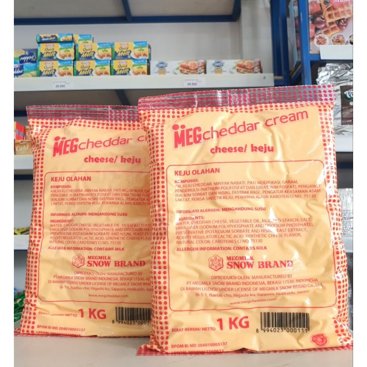 Jual Meg Cheddar Cream Cheese 1Kg (Expired Februari 2023) Shopee