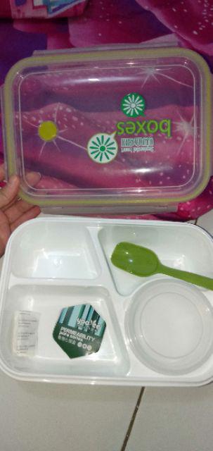 Yooyee Lunch Box 415 4 Sekat / Kotak Makan Bento Set Anti Tumpah Yoyee / Lunch Box Yooyee 415