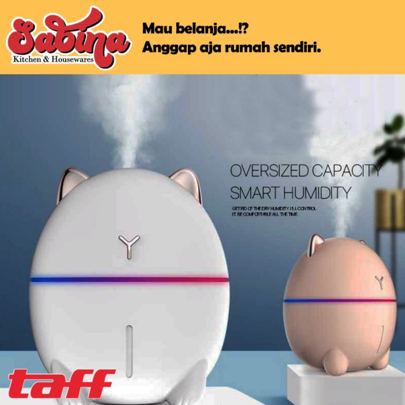 Air Humidifier Diffuser Taffware Pelembab Udara Bentuk Kucing 200ml