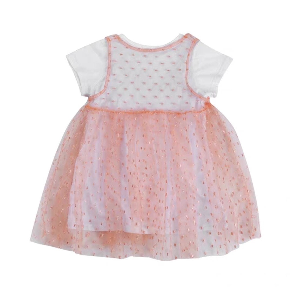 Promo !! Dress import anak /  Dress anak perempuan / dress furing dots kirana import uk 1-3th