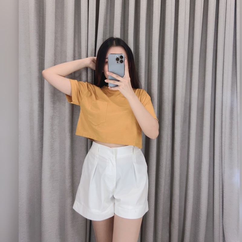 Nora pocket crop / Crop top / Atasan wanita crop