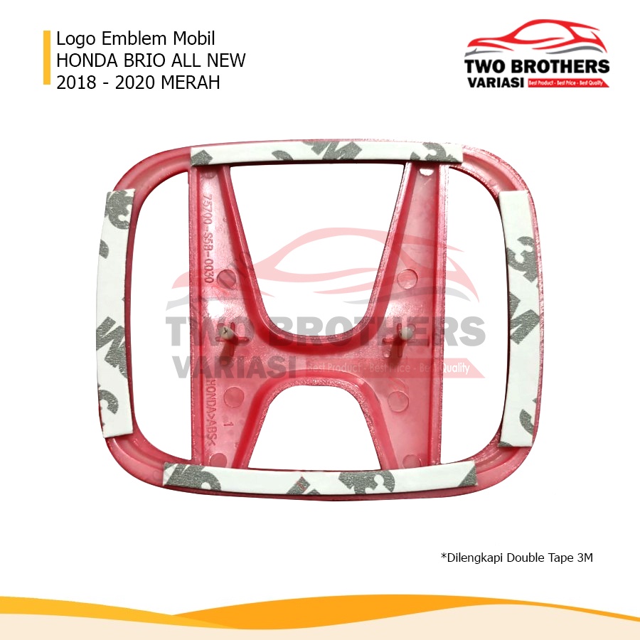 Logo Emblem Mobil HONDA BRIO ALL NEW 2018 - 2020 MERAH