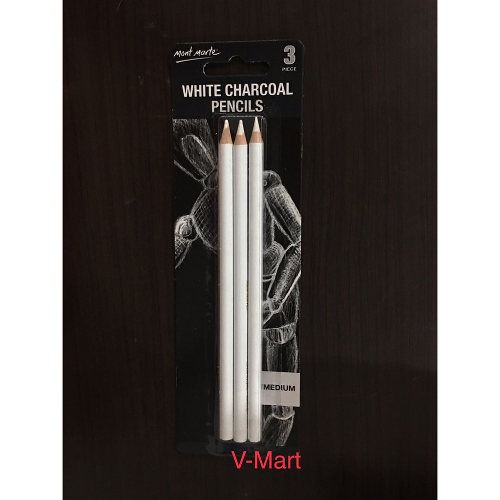 

Unik Pensil arang putih white charcoal pencil s Mont Marte per 1 pcs Murah