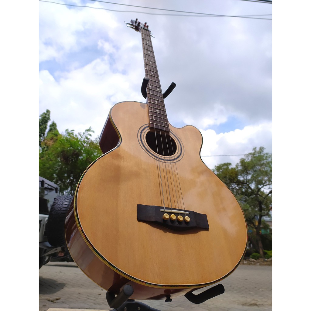 GITAR BASS AKUSTIK MODEL IBANEZ CUSTOM - DOUBLE RUN