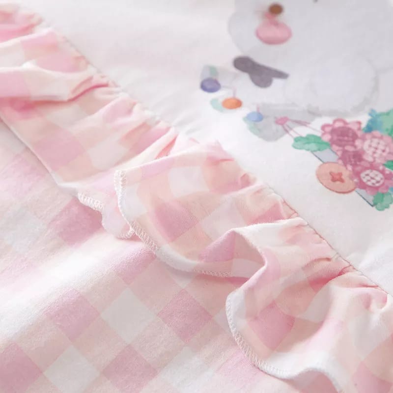 [COD] Baju jumper anak perempuan lucu 2 tahun / baju baby Motif Gajah Kotak Pink premium/Babylovanta
