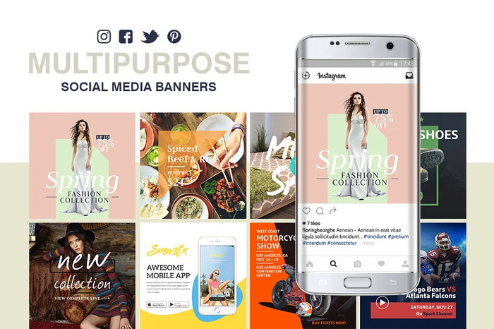 Multipurpose Sociall Media Banners